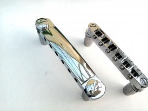 CHROME TUNE-O-MATIC BRIDGE + TAIL FOR LES PAUL ELECTRIC GUITAR